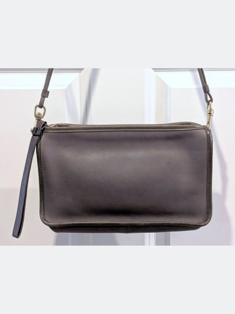 RARE VTG Coach NYC Convertible Clutch Leather Zippered TALON Basic Bag Crossbody - Picture 3 of 11